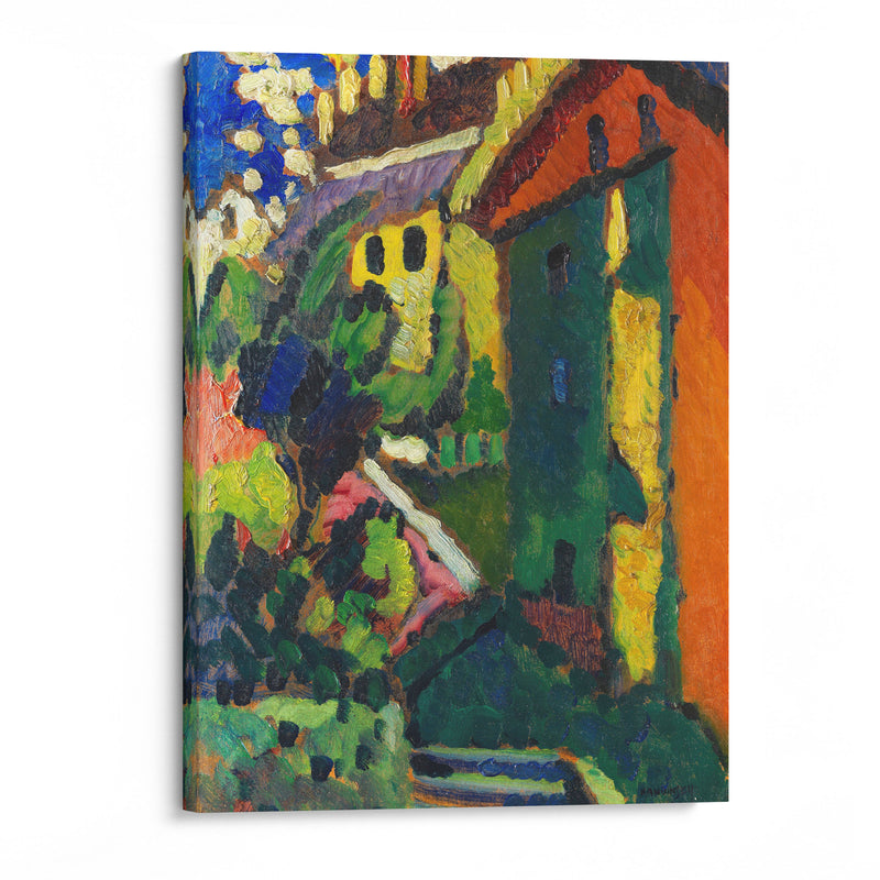 Treppe zum Schloss (Murnau) (1909) - Wassily Kandinsky - Canvas Print