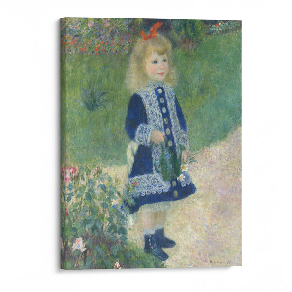 A Girl with a Watering Can (1876) - Pierre-Auguste Renoir - Canvas Print