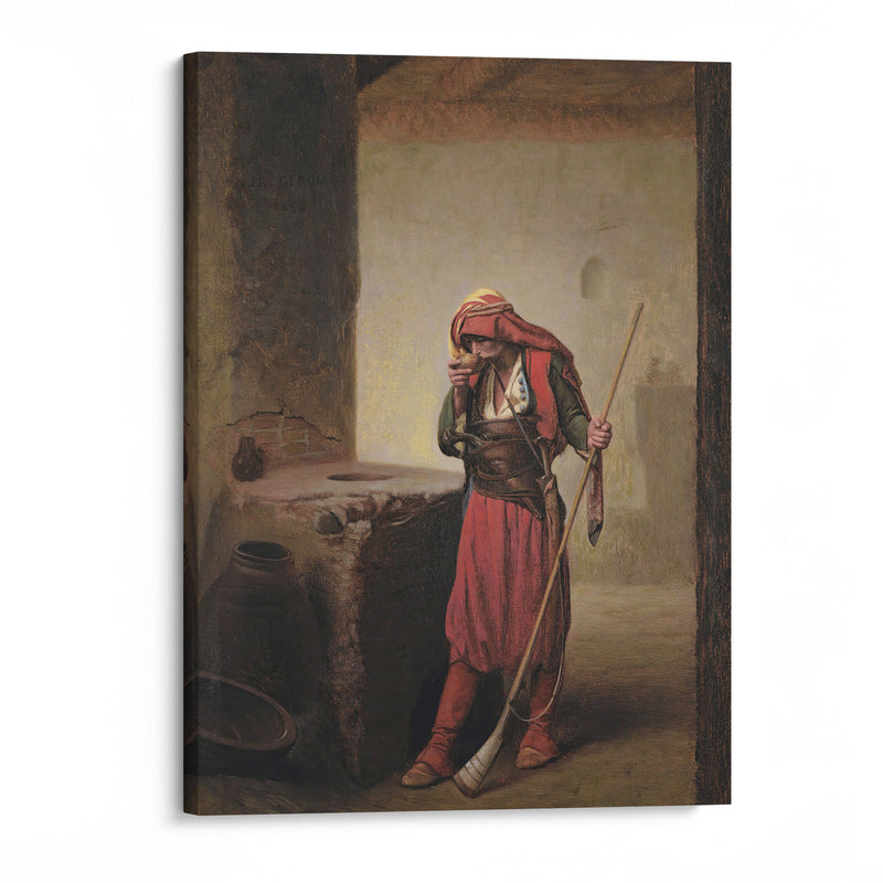 Arnaut Drinking (1856) - Jean-Léon Gérôme - Canvas Print