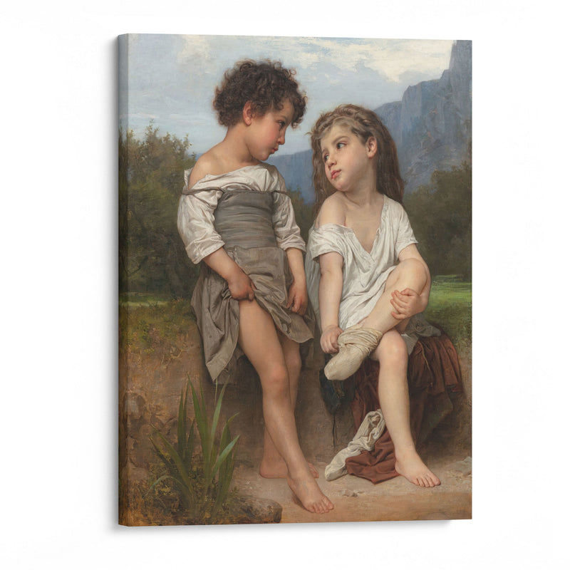 Au bord du ruisseau - William Bouguereau - Canvas Print