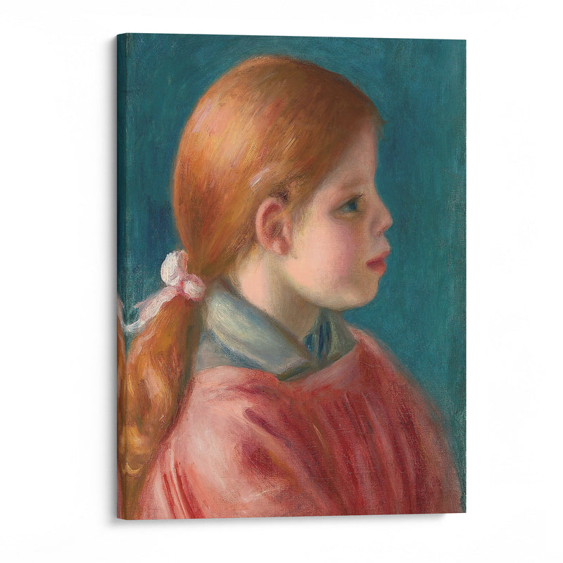 Tête de jeune fille (1888) - Pierre-Auguste Renoir - Canvas Print