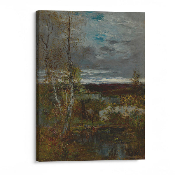 Cerf À La Mare (Fontainebleau) - Gustave Courbet - Canvas Print