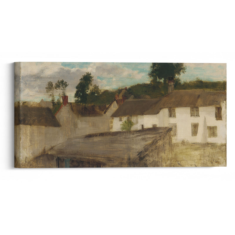 Green and Silver; The Devonshire Cottages (1884) - James Abbott McNeill Whistler - Canvas Print