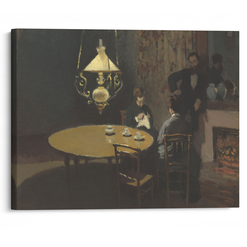 Interior, after Dinner (1868-1869) - Claude Monet - Canvas Print