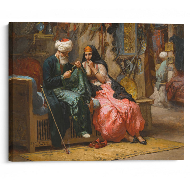 A Precious Jewel (1874) - Frederick Arthur Bridgman - Canvas Print