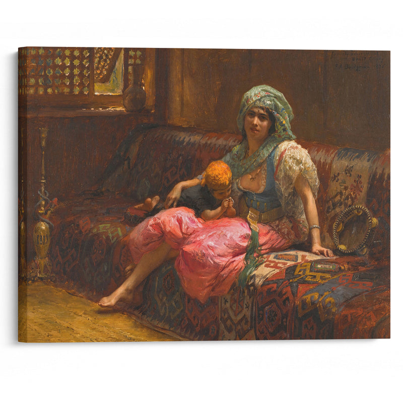 Tender Moments (1875) - Frederick Arthur Bridgman - Canvas Print