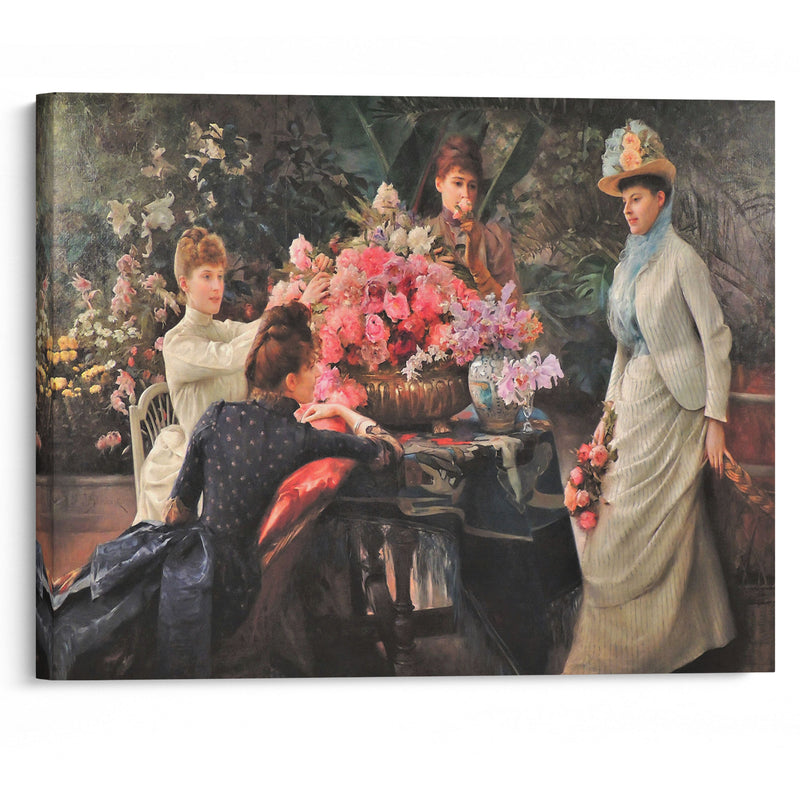 Spring Flowers (1890) - Julius Leblanc Stewart - Canvas Print