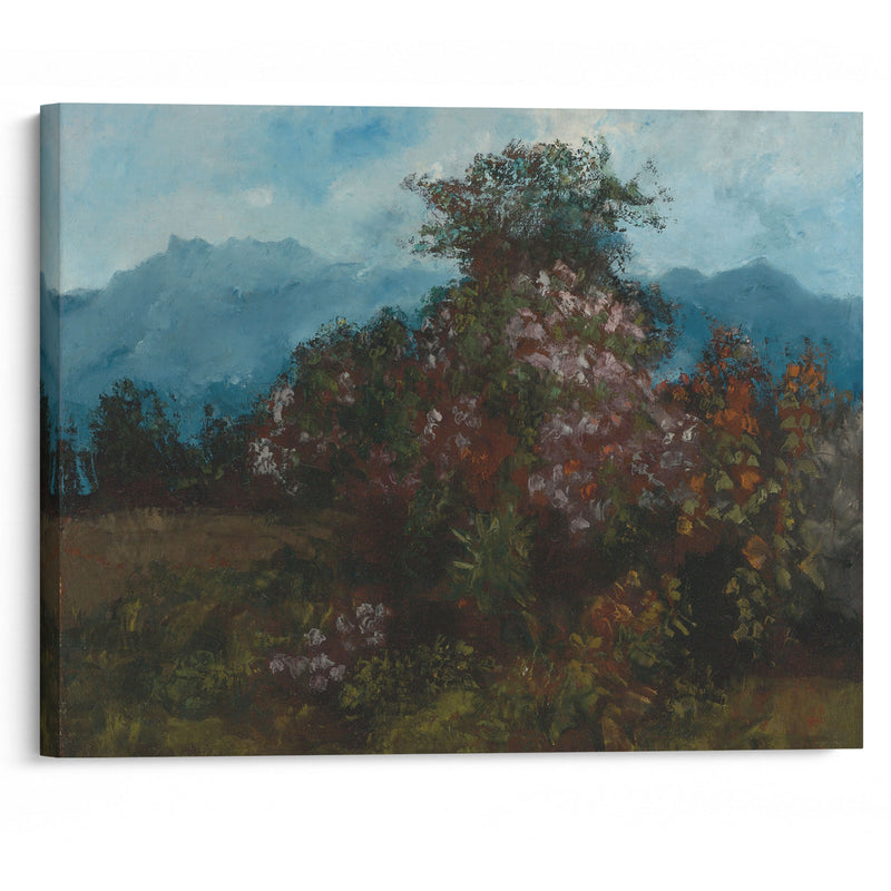 Paysage Avec Massif Fleuri - Gustave Courbet - Canvas Print