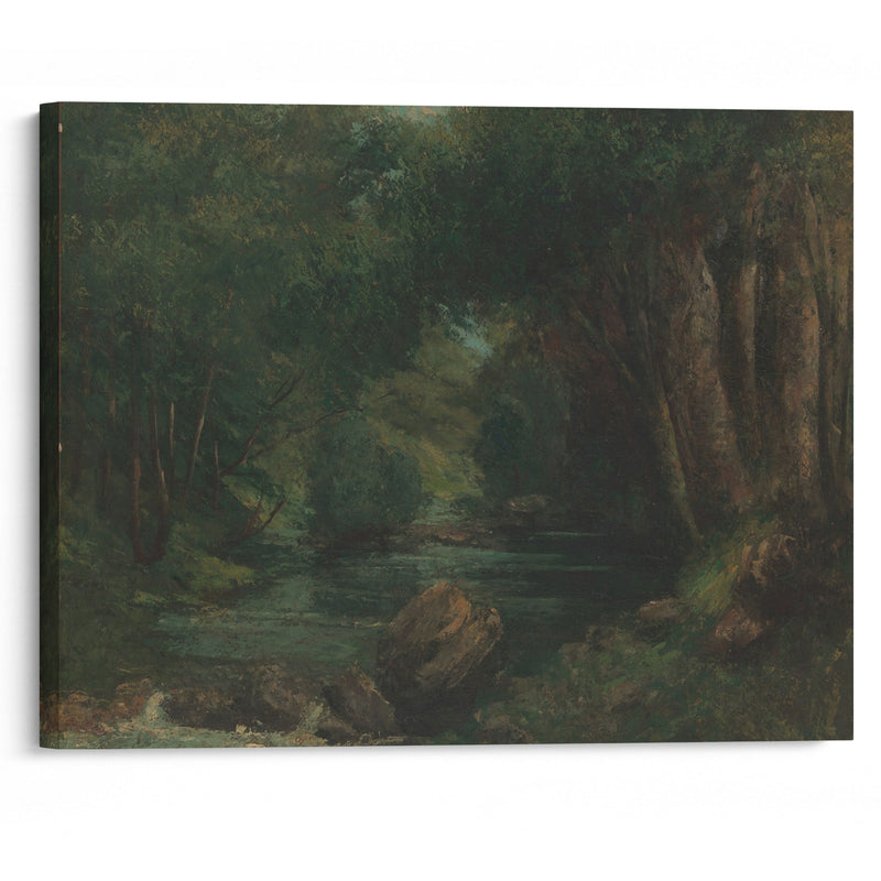 A Brook in the Forest (ca. 1868–77) - Gustave Courbet - Canvas Print