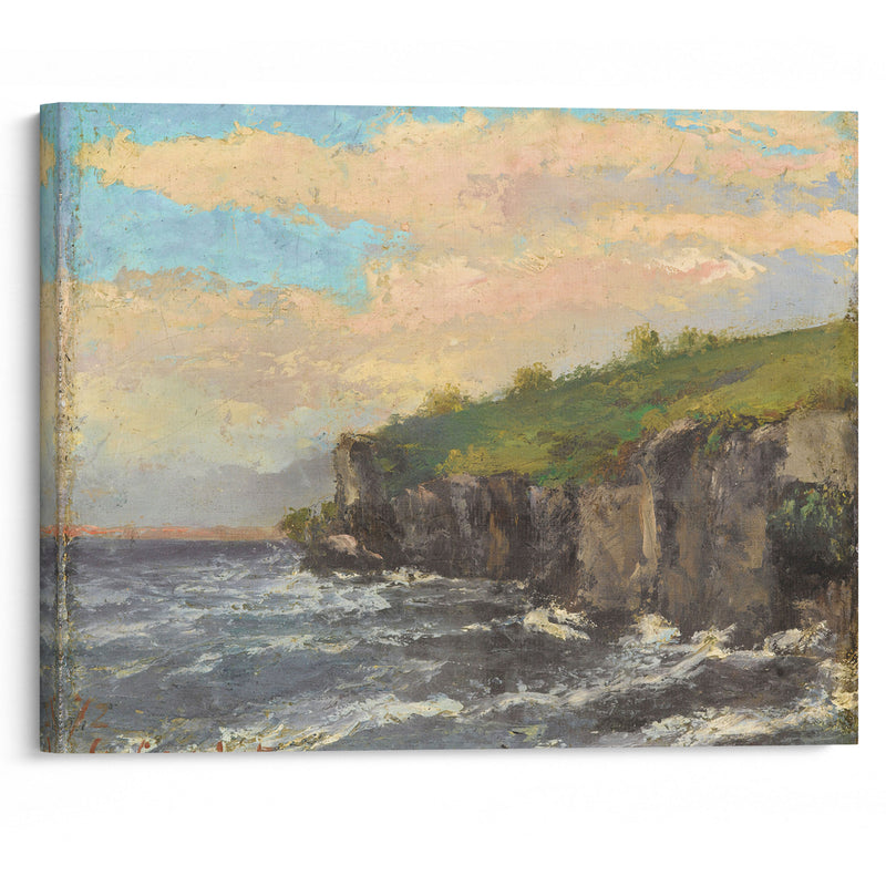 Cliff By The Water - Gustave Courbet - Canvas Print