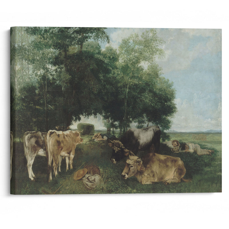 La Sieste Pendant La Saison Des Foins (1867-1868) - Gustave Courbet - Canvas Print