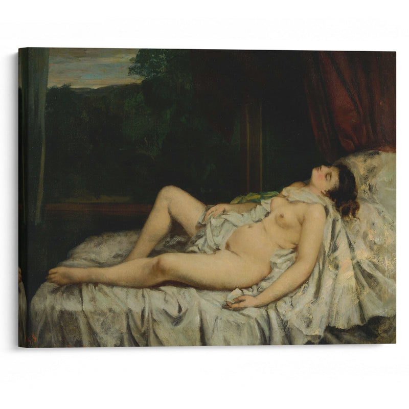 Sleeping Nude - Gustave Courbet - Canvas Print