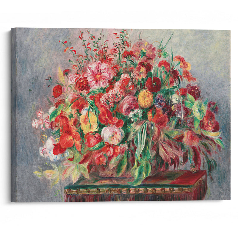 Corbeille de fleurs (1890) - Pierre-Auguste Renoir - Canvas Print