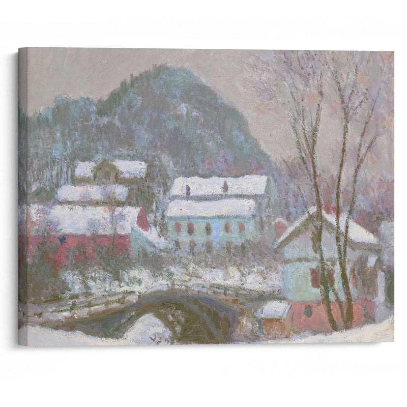 Sandviken, Norvège, effet de neige (1895) - Claude Monet - Canvas Print