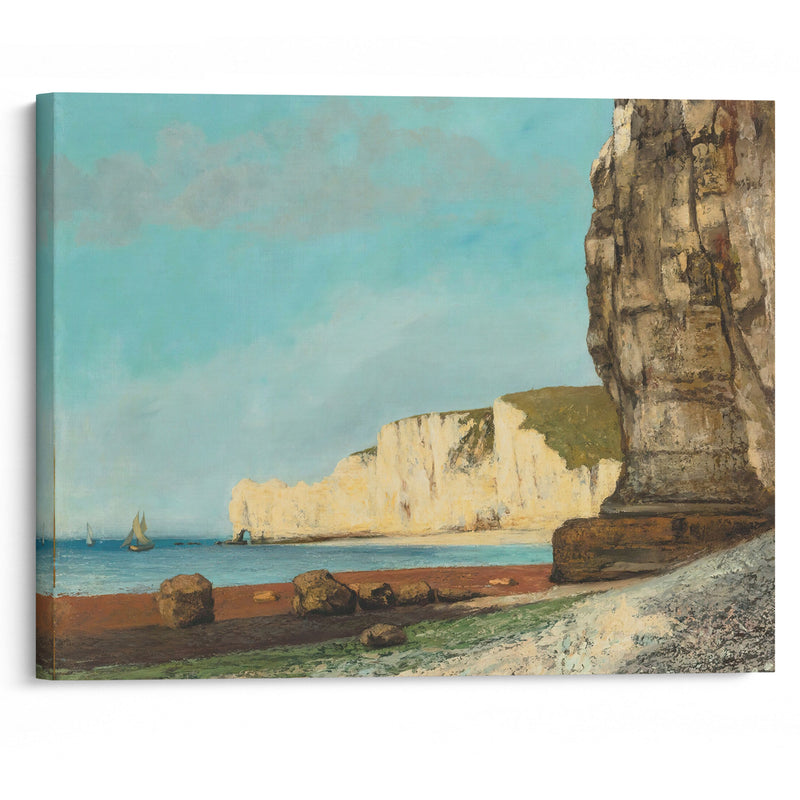 Étretat; Les Falaises (1870) - Gustave Courbet - Canvas Print