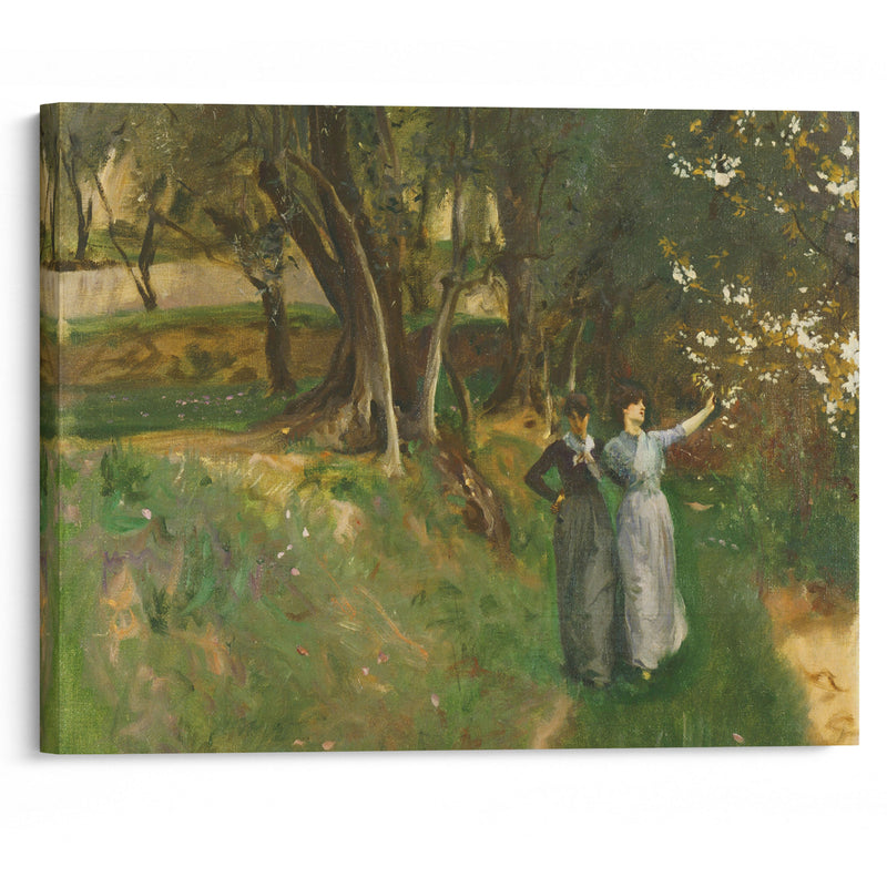 Landscape with Women in Foreground (c. 1883) - John Singer Sargent - Canvas Print