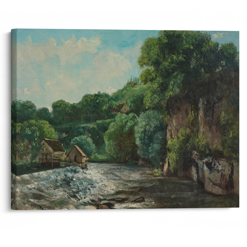 Un barrage près d’Ornans, or L’Écluse de la Loue (1861) - Gustave Courbet - Canvas Print