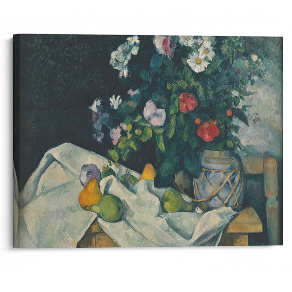 Still Life with Flowers and Fruit (between 1888 and 1890) - Paul Cézanne - Canvas Print