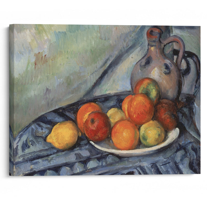 Fruit and a Jug on a Table (circa 1890) - Paul Cézanne - Canvas Print