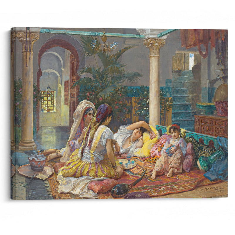 In The Harem (1894) - Frederick Arthur Bridgman - Canvas Print