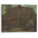 Cottage with Peasant Woman Digging (1885) - Vincent van Gogh - Canvas Print