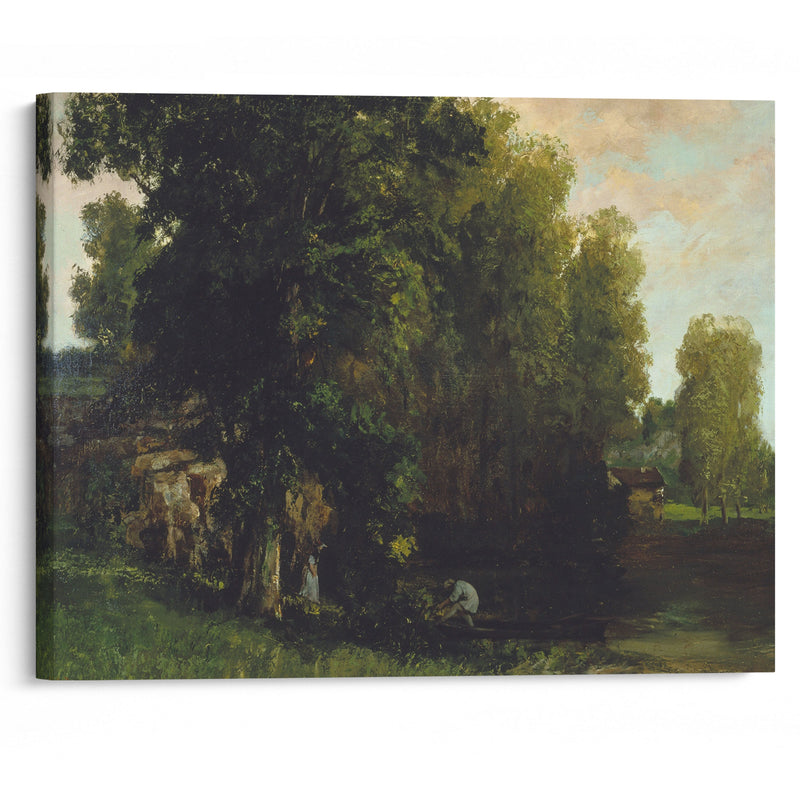 The Edge of the Pool (Au Bord de lEtang) - Gustave Courbet - Canvas Print