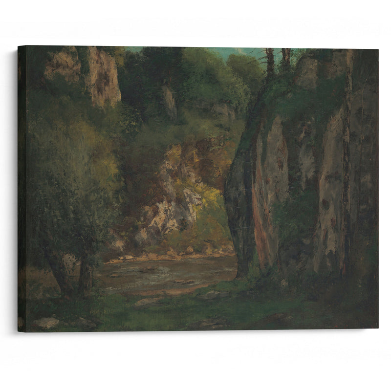 The Hidden Brook (ca. 1873–77) - Gustave Courbet - Canvas Print