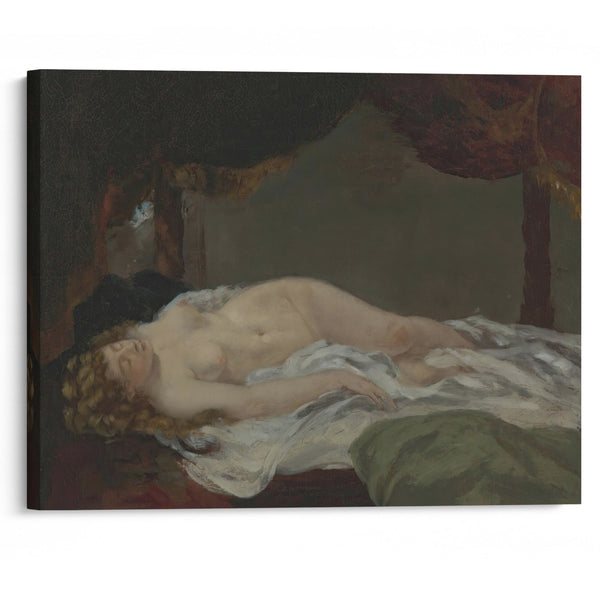 Femme Endormie - Gustave Courbet - Canvas Print