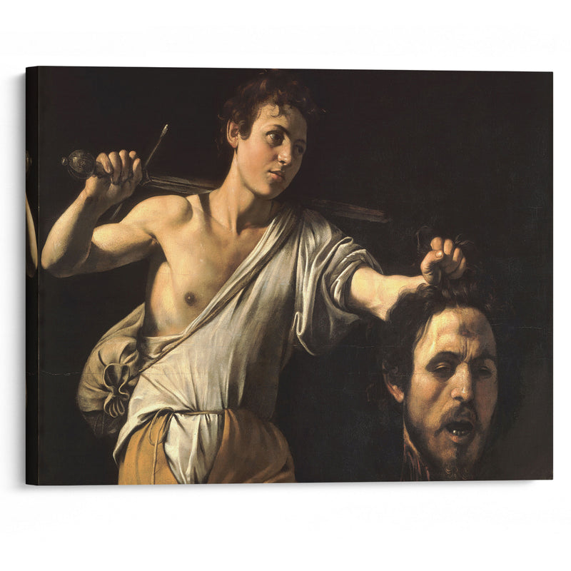 David with the Head of Goliath (1600-1601) - Caravaggio - Canvas Print