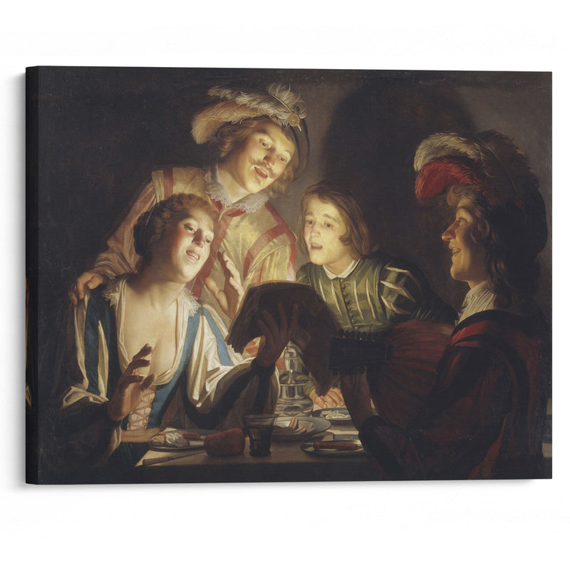 Musical Group by Candlelight (1623) - Gerard van Honthorst - Canvas Print