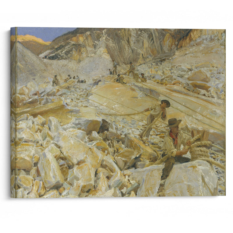 Bringing down marble from the quarries to Carrara (1911) - John Singer Sargent - Canvas Print