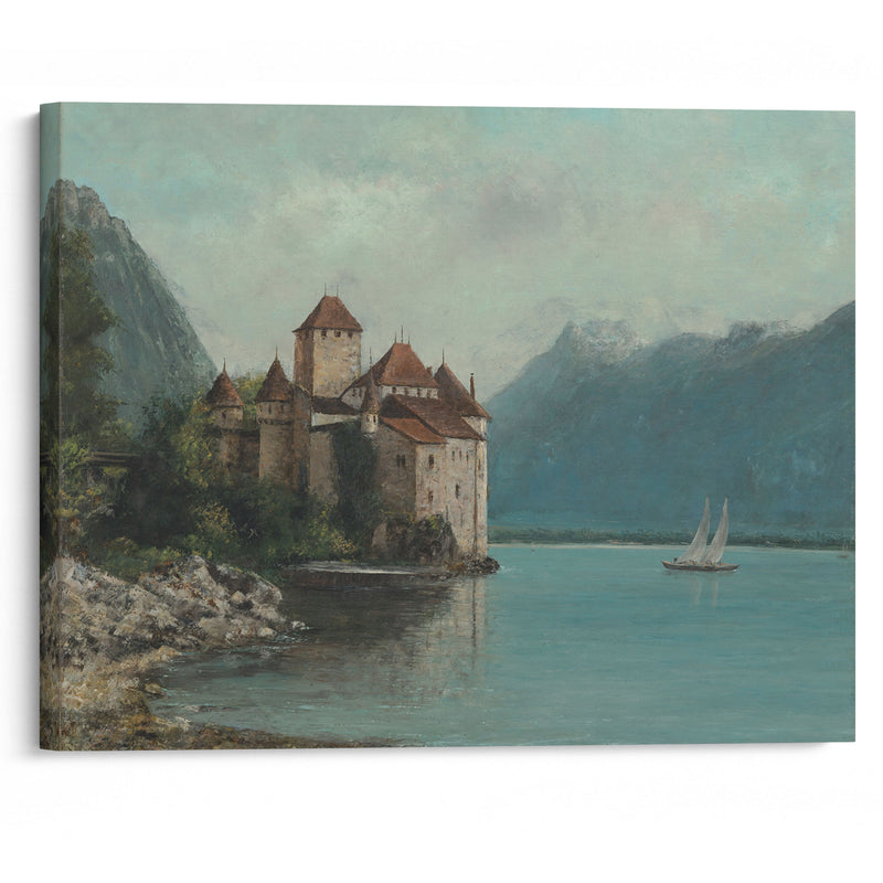 Le Château de Chillon, Lake Geneva (1876) - Gustave Courbet - Canvas Print