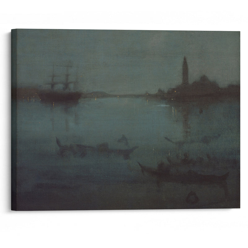 Nocturne in Blue and Silver- The Lagoon, Venice (between 1879 and 1880) - James Abbott McNeill Whistler - Canvas Print