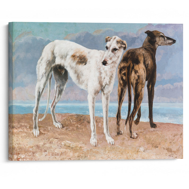 The Greyhounds of the Comte de Choiseul (1866) - Gustave Courbet - Canvas Print