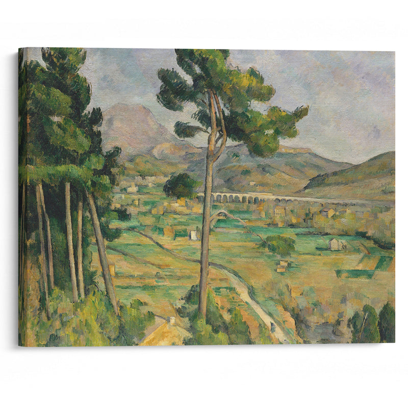 Mont Sainte-Victoire and the Viaduct of the Arc River Valley (1882–85) - Paul Cézanne - Canvas Print