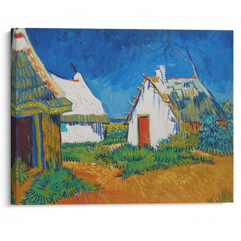 Three white cottages in Saintes-Maries (1888) - Vincent van Gogh - Canvas Print