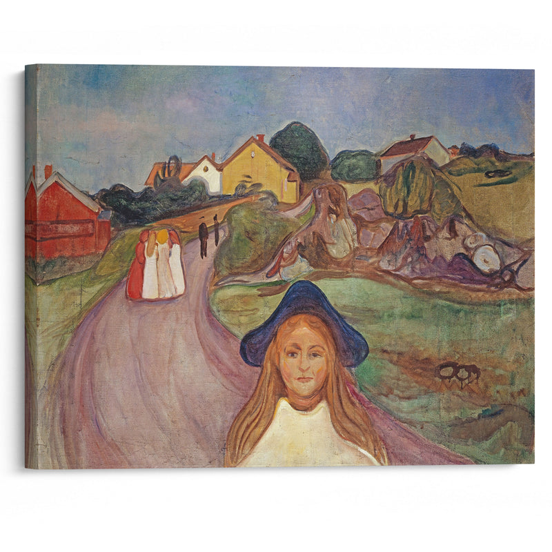 Road In Aasgaardstrand (1901) - Edvard Munch - Canvas Print