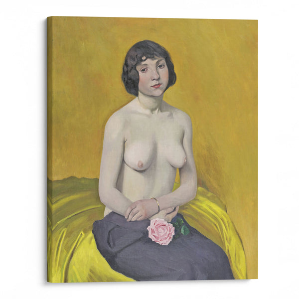 Woman With Rose (1914) - Félix Vallotton - Canvas Print