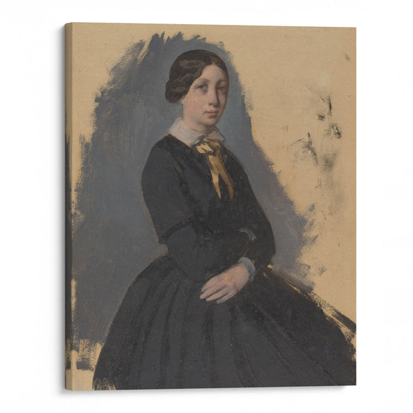 Young Woman In Black (1861-1865) - Edgar Degas - Canvas Print