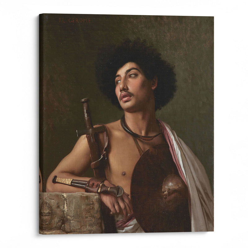 A Bischari Warrior - Jean-Léon Gérôme - Canvas Print