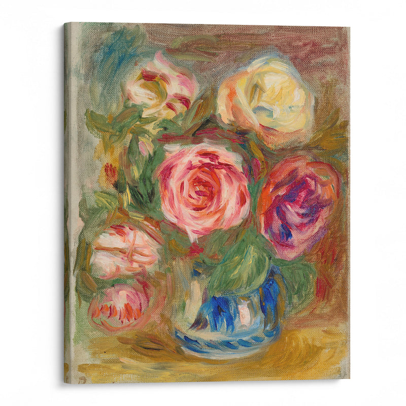 Vase de roses (1913-1915) - Pierre-Auguste Renoir - Canvas Print