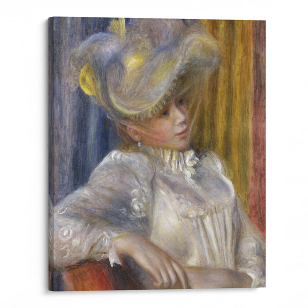 Woman with a Hat - Pierre-Auguste Renoir - Canvas Print