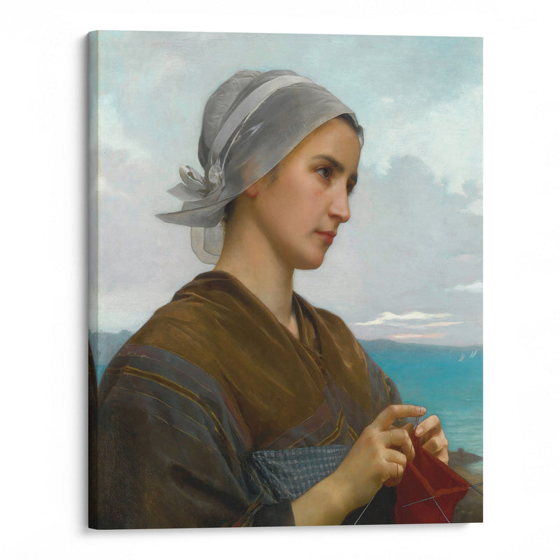 Tricoteuse Bretonne (1871) - William Bouguereau - Canvas Print