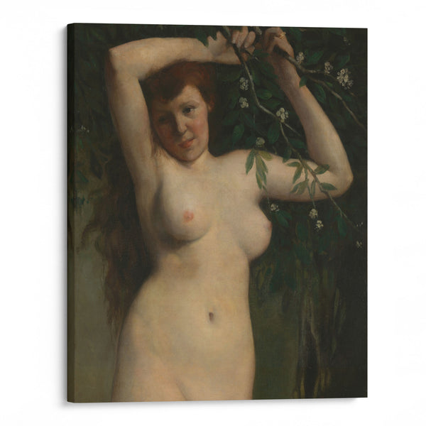 Nude with Flowering Branch (1863) - Gustave Courbet - Canvas Print