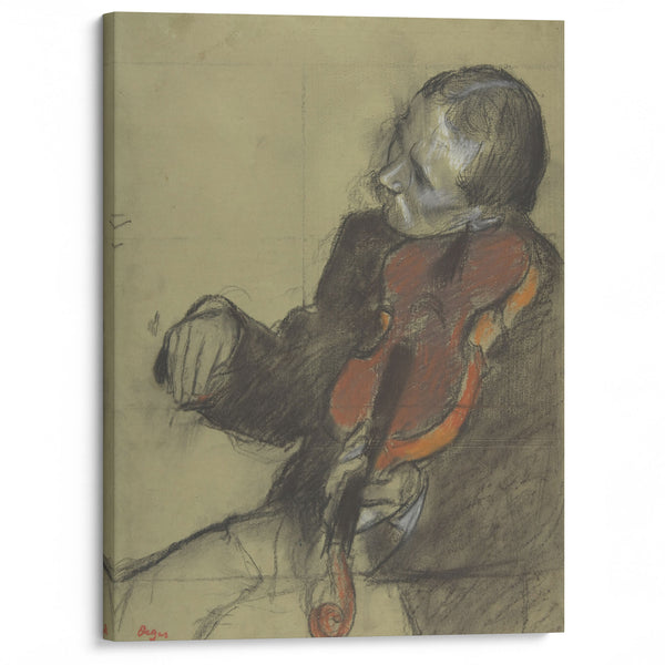 Violinist, Study for ‘The Dance Lesson’ (ca. 1878–79) - Edgar Degas - Canvas Print