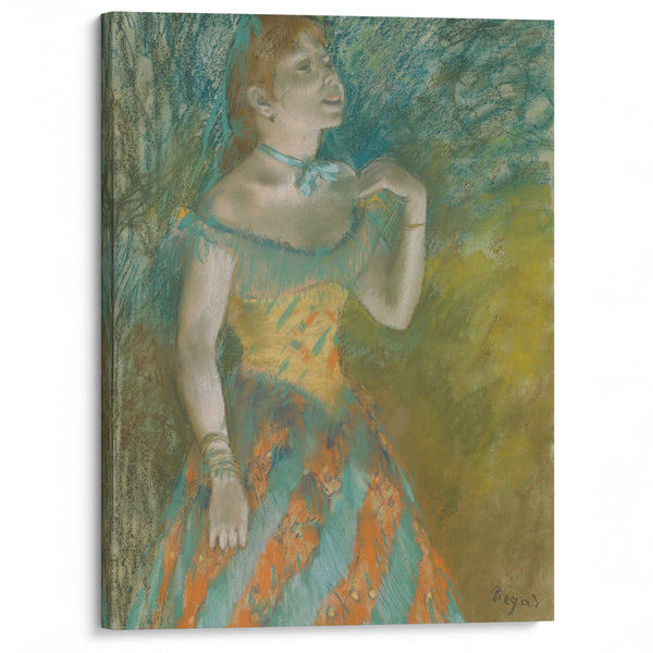 The Singer in Green (ca. 1884) - Edgar Degas - Canvas Print