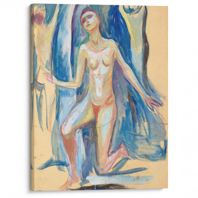 Kneeling Female Figure (1927–29) - Edvard Munch - Canvas Print