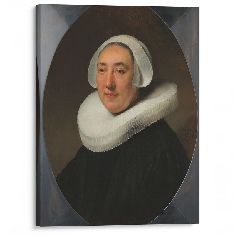 Portrait of Haesje Jacobsdr van Cleyburg (c. 1634) - Rembrandt van Rijn - Canvas Print