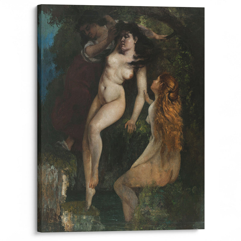 Trois baigneuses (1865-1869) - Gustave Courbet - Canvas Print