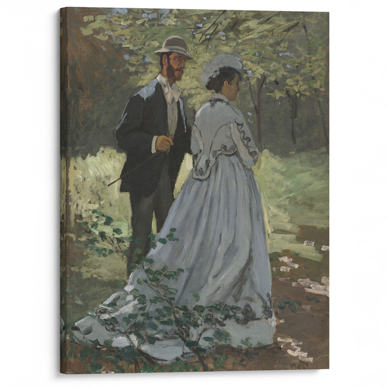 Bazille and Camille (Study for Déjeuner sur l’Herbe ) (1865) - Claude Monet - Canvas Print